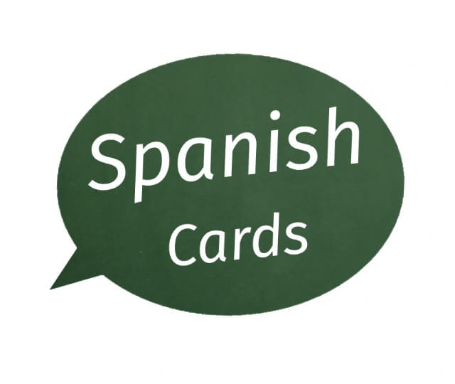Clickable green speech bubble representing the Pensago Spanish Card Series. 